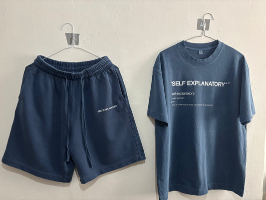 "BLUE WASHED SHORTS SET 001"